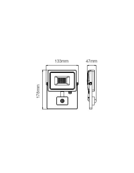 V-TAC PRO VT-10-S 10W Samsung Chip LED Spot avec détecteur de mouvement et de crépuscule et interrupteur de verrouillage