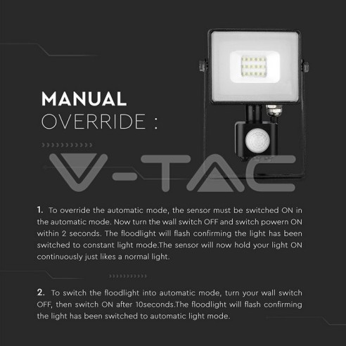 V-TAC PRO VT-10-S Negro 10W Chip LED...