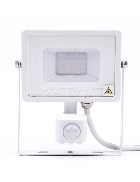 V-TAC PRO VT-20-S Samsung 20W LED Chip White with Motion and Twilight Sensor and Manual Lock Switch