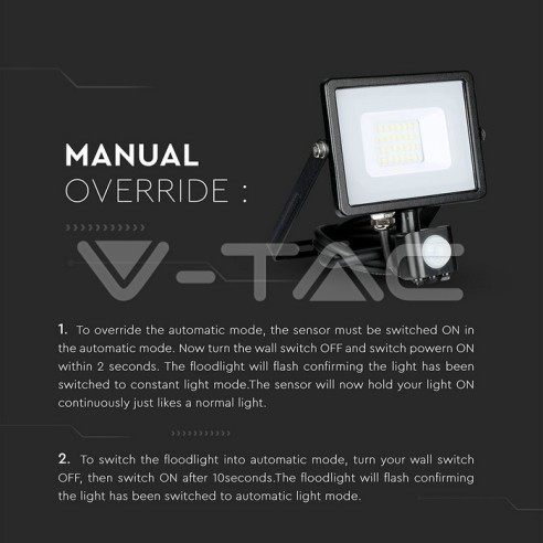 V-TAC PRO VT-20-S Lámpara LED negra...