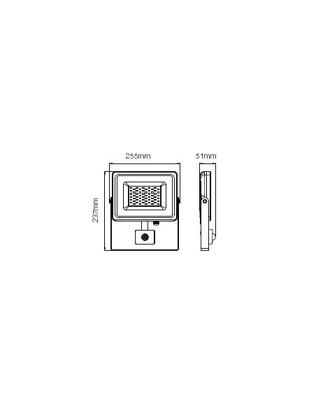 V-TAC PRO VT-30-S Faro LED 30W Chip Samsung Colore Bianco con Sensore di Movimento e Crepuscolare e Interruttore di Bloccaggio 