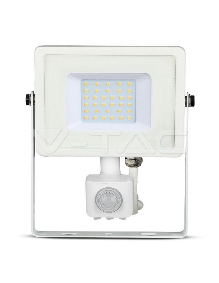 V-TAC PRO VT-30-S 30W Samsung Chip LED Strahler Weiß mit Bewegungs- und Dämmerungssensor und Sperrschalter
