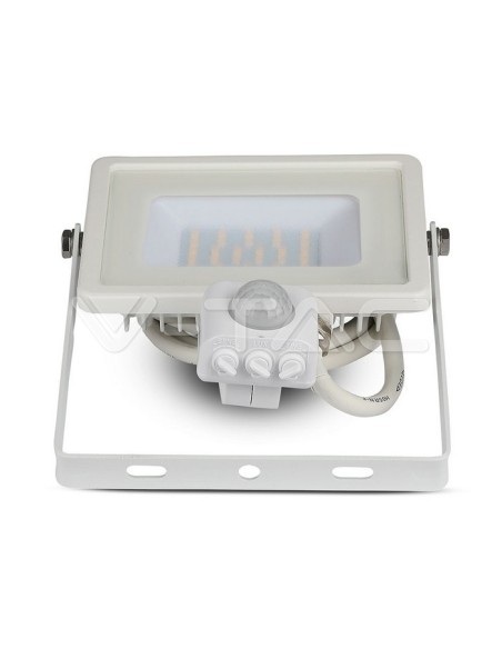 V-TAC PRO VT-30-S 30W Samsung Chip LED Spotlight Wit met bewegings- en schemeringssensor en vergrendelingsschakelaar