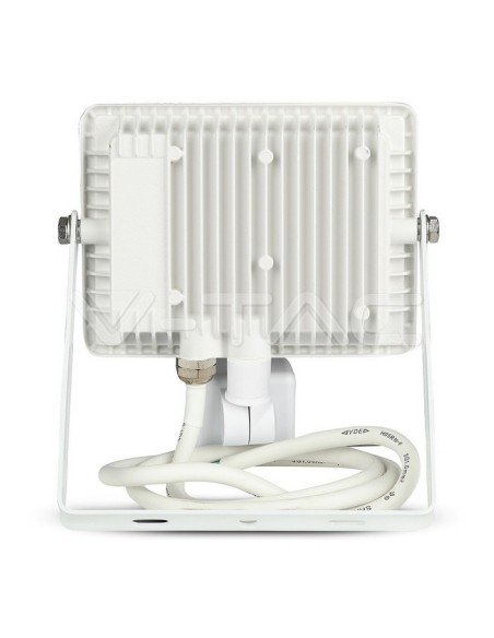 V-TAC PRO VT-30-S Faro LED 30W Chip Samsung Colore Bianco con Sensore di Movimento e Crepuscolare e Interruttore di Bloccaggio 