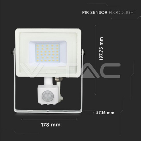 V-TAC PRO VT-30-S Faro LED 30W Chip...