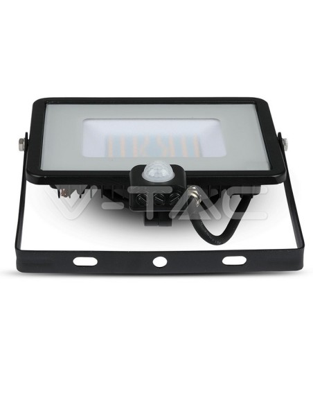 V-TAC PRO VT-50-S 50W Samsung Chip LED Spotlight Black with Motion and Twilight Sensor and Locking Switch