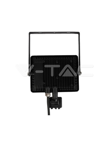 V-TAC PRO VT-30-S 30W Samsung Chip LED Spotlight Black with Motion and Twilight Sensor and Locking Switch