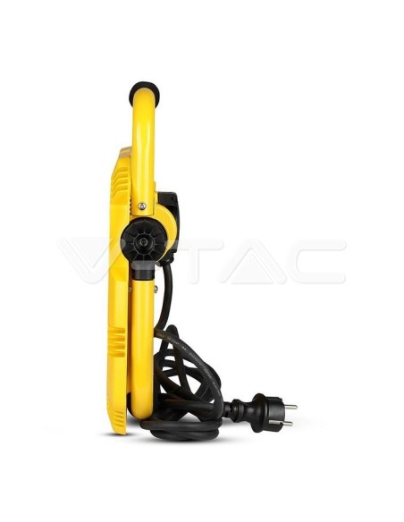 V-TAC PRO VT-51 LED Baustellenstrahler Samsung Chip 50W Farbe Gelb und Schwarz Kabel 3m EU Stecker IP65