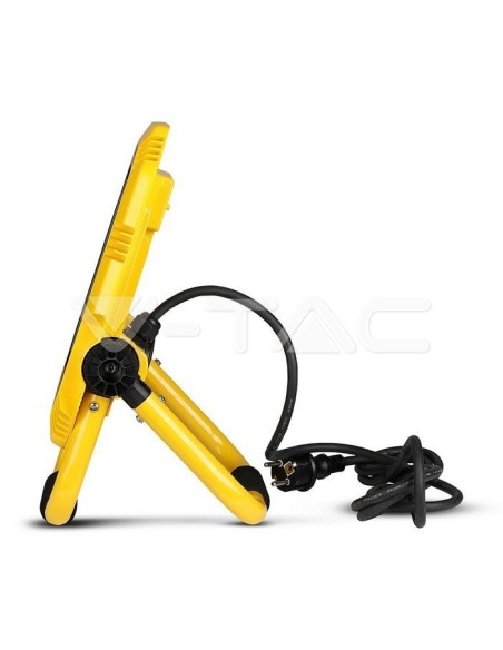 V-TAC PRO VT-51 LED Baustellenstrahler Samsung Chip 50W Farbe Gelb und Schwarz Kabel 3m EU Stecker IP65