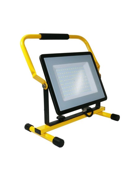 V-TAC PRO VT-109 Projecteur de chantier à LEDs Samsung Chip 100W Couleur jaune et noir Câble de 3m prise EU IP65