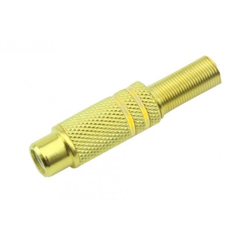 brass RCA socket with cable guide...