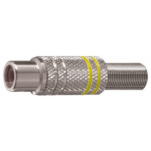 Nickel-plated RCA socket with cable...