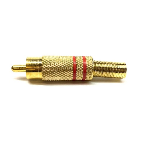 Brass RCA plug with cable guide...