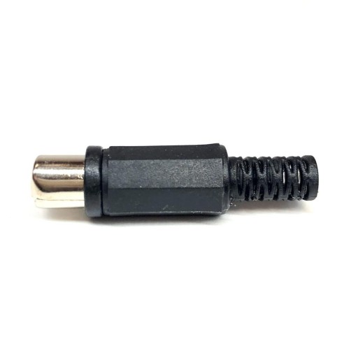 RCA socket with cable guide - Black