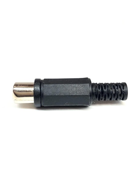 RCA-Buchse mit Kabelführung - Schwarz