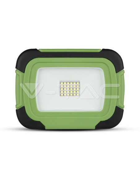 V-TAC PRO VT-20-R Faro LED 20W a Batteria con Ricarica USB, Funzione SOS ed uscita USB 5V 1A, IP44