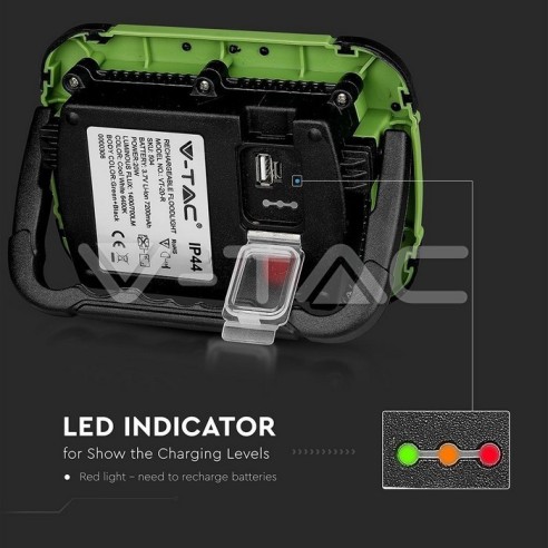 V-TAC PRO VT-20-R Projecteur LED 20W...