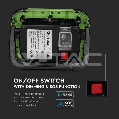 V-TAC PRO VT-20-R Faro LED 20W a...