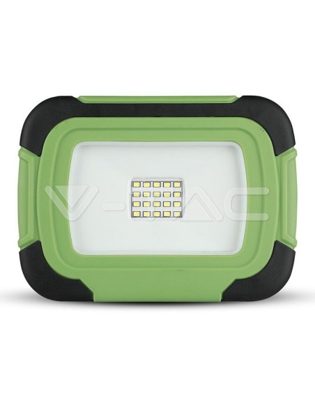 V-TAC PRO VT-11-R Faro LED 10W a Batteria con Ricarica USB, Funzione SOS ed uscita USB 5V 1A, IP44