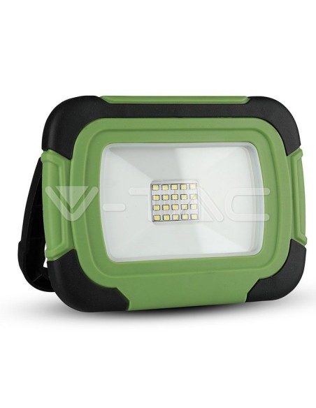 V-TAC PRO VT-10-R Faro LED Chip Samsung 10W a Batteria con Ricarica USB, IP44