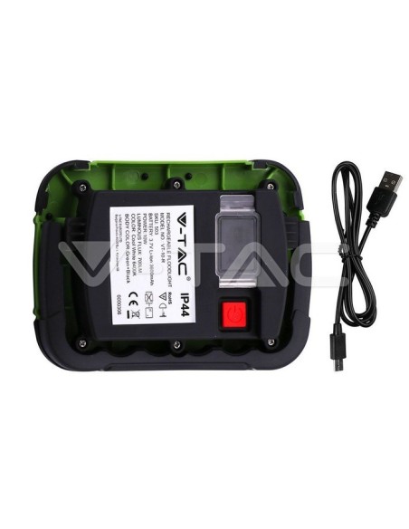 V-TAC PRO VT-10-R Samsung 10W LED Chip Batterij met USB Opladen, IP44