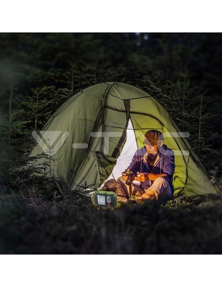 V-TAC PRO VT-11-R 10W LED Battery-Powered Spotlight with USB Charging, SOS Function and 5V 1A USB output, IP44