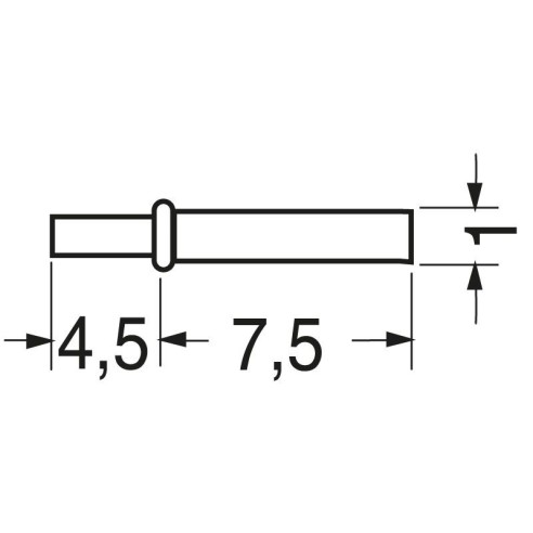 Pin Ø1mm for printed circuit board