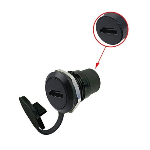 HDMI metal panel feed-through socket...