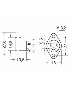 2-pin panel socket for... 2