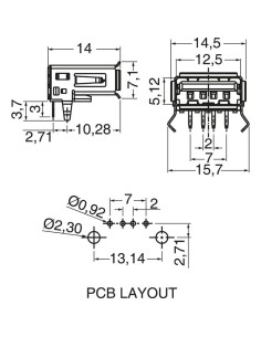 USB 2.0 type A socket for... 2