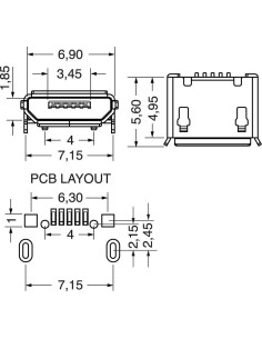 Micro USB 2.0 tipo B de 5... 2