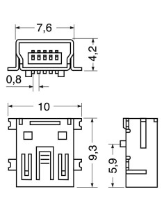 Conector mini USB 2.0 tipo... 2