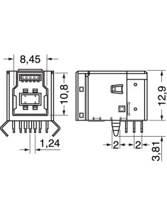 Toma USB 3.0 tipo B para... 2