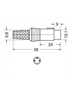 3-pin shielded Din plug 2