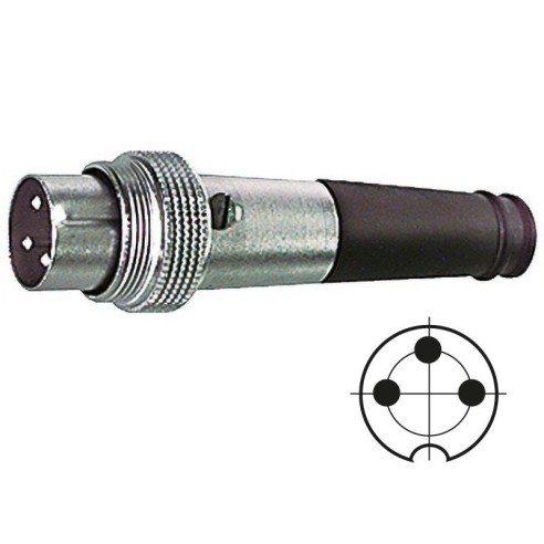 3-pin low frequency shielded Din plug...
