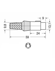4-polige afgeschermde Din... 2
