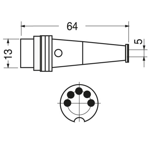 Fiche Din basse fréquence blindée à 5...