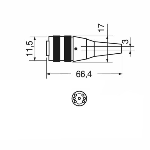 7-pin shielded Din socket with screw...