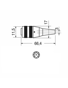 8-polige geschirmte... 2