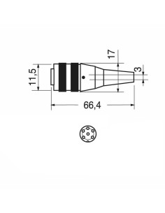 6-polige geschirmte... 2