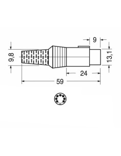 Fiche Din blindée à 7 broches 2