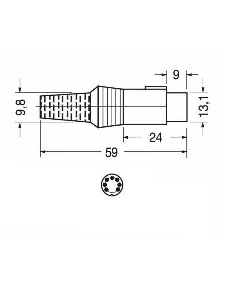 7-pin shielded Din plug