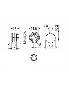 4-pin shielded panel Din... 2