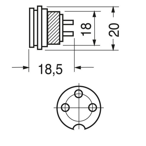 3-pin low frequency shielded panel...