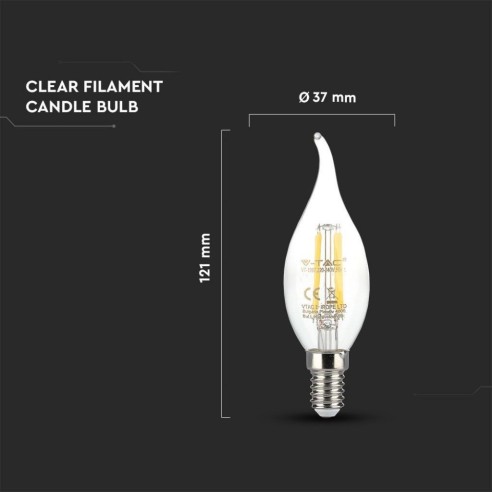 V-TAC VT-1997D 4366 Lampadina LED E14...