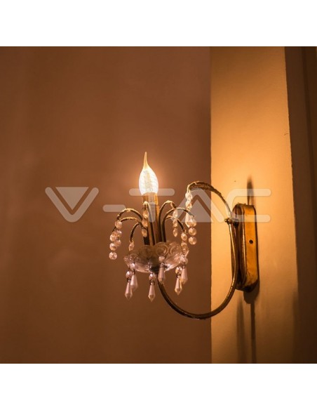 V-TAC VT-1995 LED-lamp E14 4W vlam gloeidraad kaars