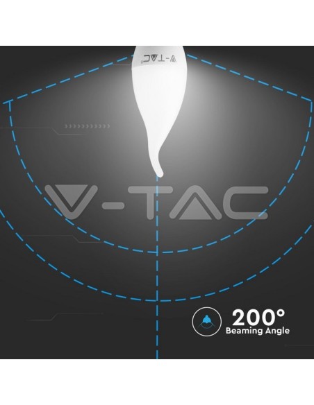 V-TAC PRO VT-258 LED Chip Bulb Samsung E14 5,5W Flame Candle