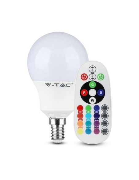 V-TAC VT-2234 Ampoule LED E14 3.5W P45 avec télécommande RGB
