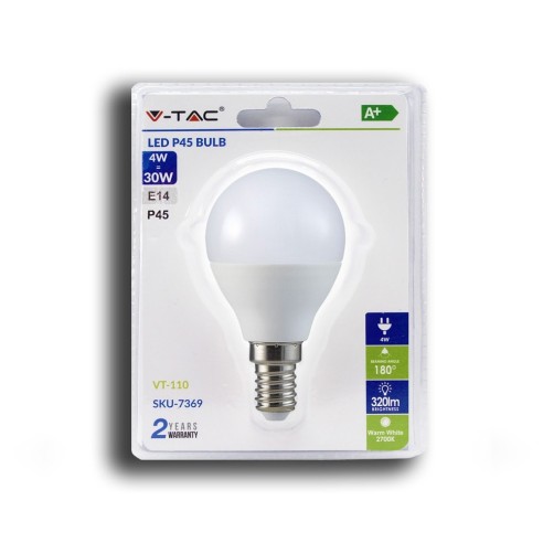 V-TAC VT-110 LED-Glühbirne E14 4W P45