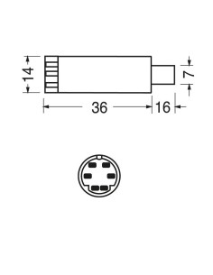6-polige afgeschermde... 2